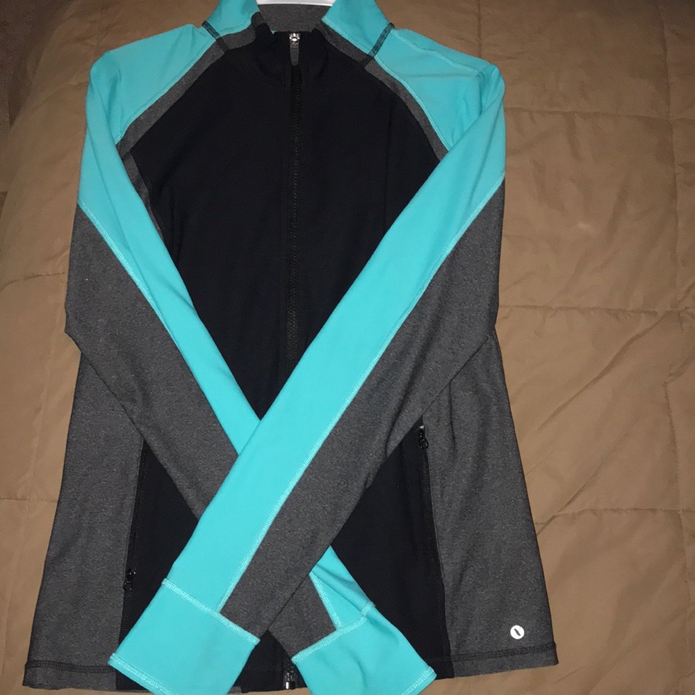Athletic Zip Up Jacket with Thumb Holes